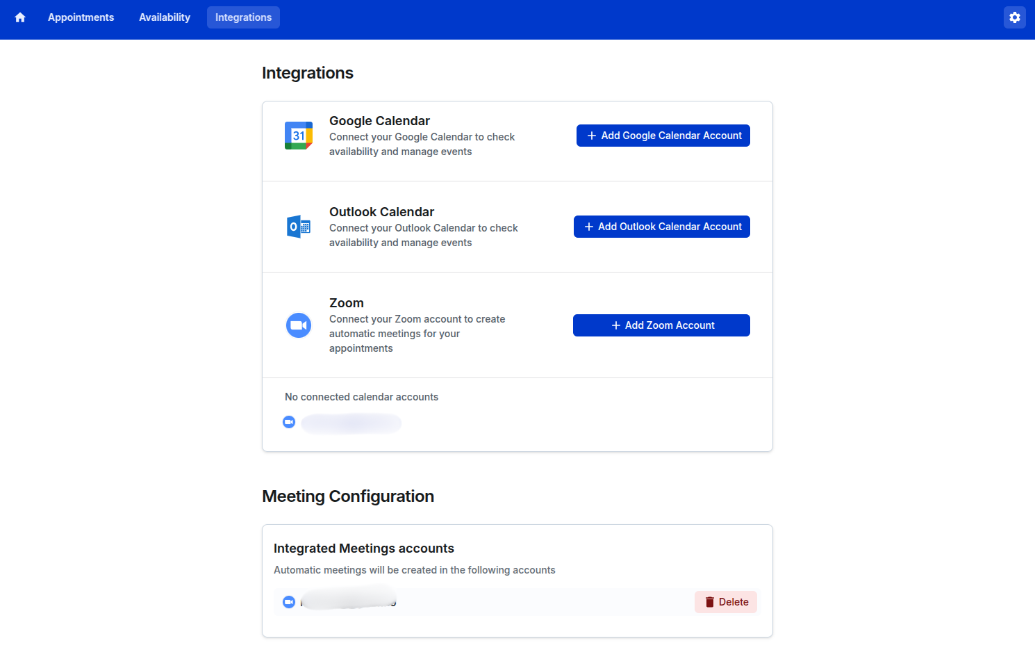 Zoom Integration Management
